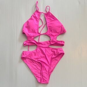 SHEIN Pink One Piece Swimsuit